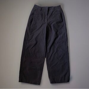 Wilfred Free Aritzia Womens Pants Size 6 Black Wide Leg High Waist Pockets